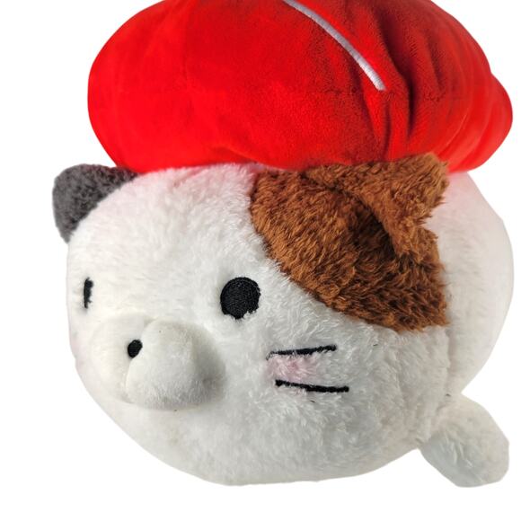 Takashoji Sushi Cat Plush 12" Tuna Nigiri White Seal Calico Design January 2023 - Picture 3 of 16